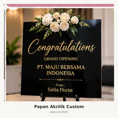 Papan Bunga Akrilik Bungursari